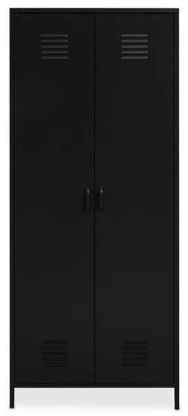 Academy Black Two Door Locker Style Wardrobe
