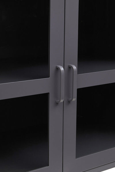 Acier Three Door Grey Metal Sideboard