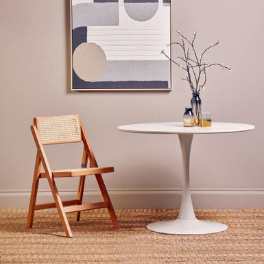 Laila White Small Round Dining Table
