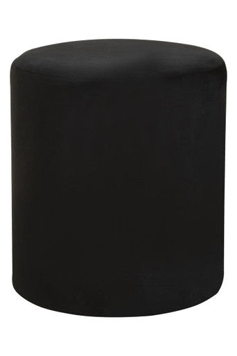 Haley Black Velvet Pouffe
