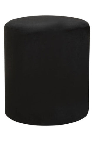 Haley Black Velvet Pouffe