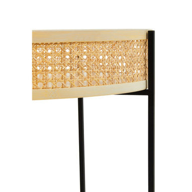 Depok Rattan Side Table With Metal Legs