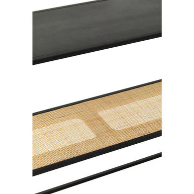 Depok 2 Tier Rattan And Metal Console Table
