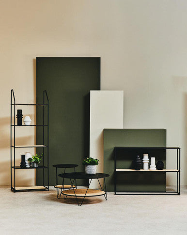 Depok Rattan And Metal Five Tier Shelf Unit