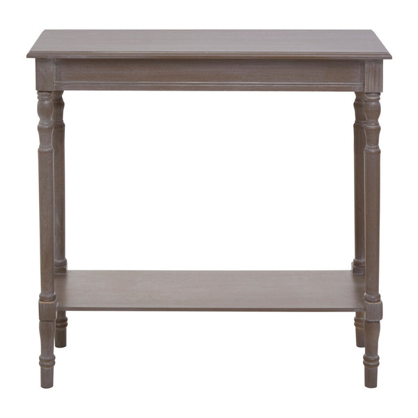 Heritage Natural Wash Wooden Console Table with Lower Shelf