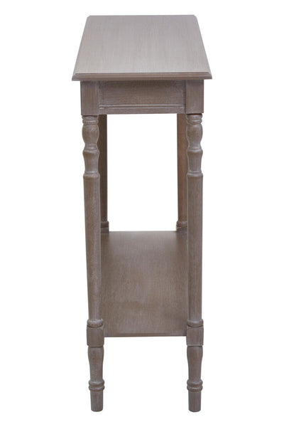 Heritage Natural Wash Wooden Console Table with Lower Shelf