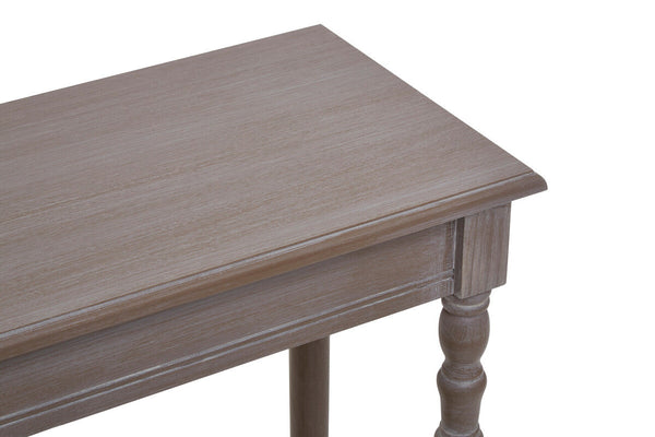Heritage Natural Wash Wooden Console Table with Lower Shelf