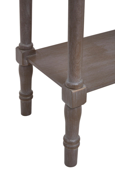Heritage Natural Wash Wooden Console Table with Lower Shelf