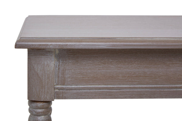 Heritage Natural Wash Wooden Console Table with Lower Shelf