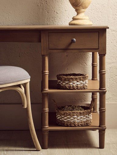 One Drawer Natural Wooden Desk | Heritage