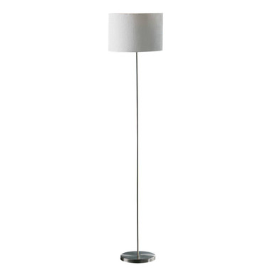 Chrome Floor Lamp with Cream Shade | Forma