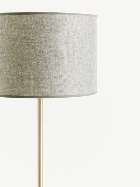 Chrome Floor Lamp with Cream Shade | Forma