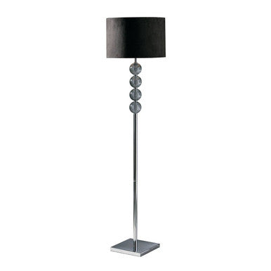 Black Suede Effect Shade Floor Lamp | Mistro