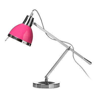 Adura Adjustable Desk Table Lamp In Pink And Chrome