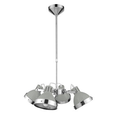 Jasper 4 Light Grey Shades Pendant Light