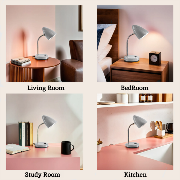 Grey Desk Lamp | Flexi