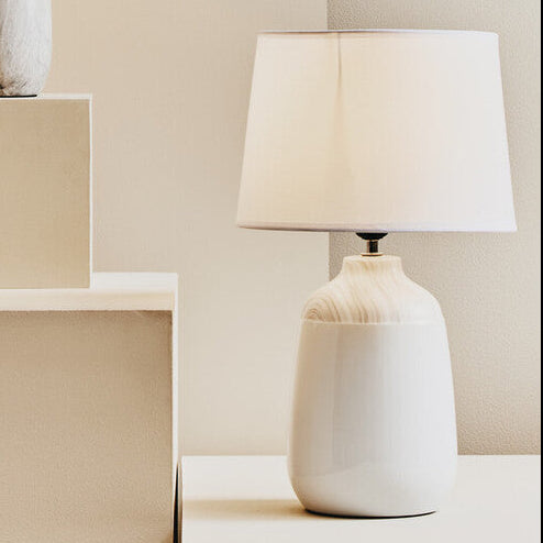 White Ceramic Table Lamp | Wenita