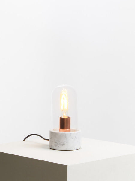 Bell Lamp with Grey Marble Base | Lamonte