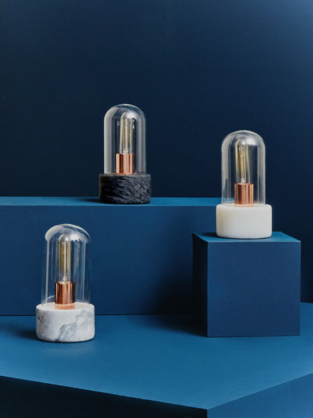 Bell Lamp with Grey Marble Base | Lamonte