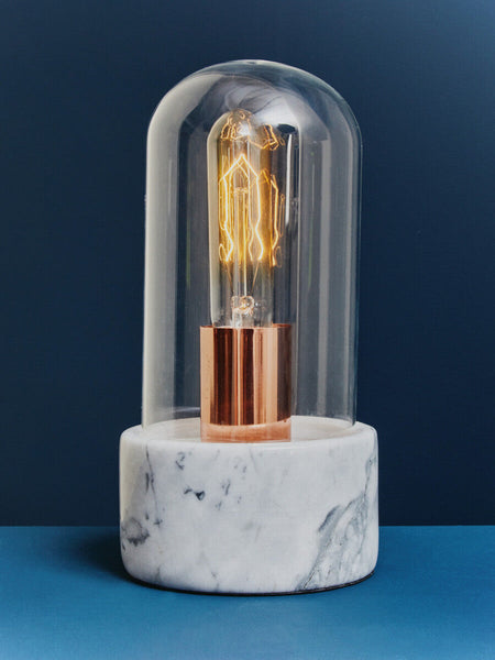 Bell Lamp with Grey Marble Base | Lamonte