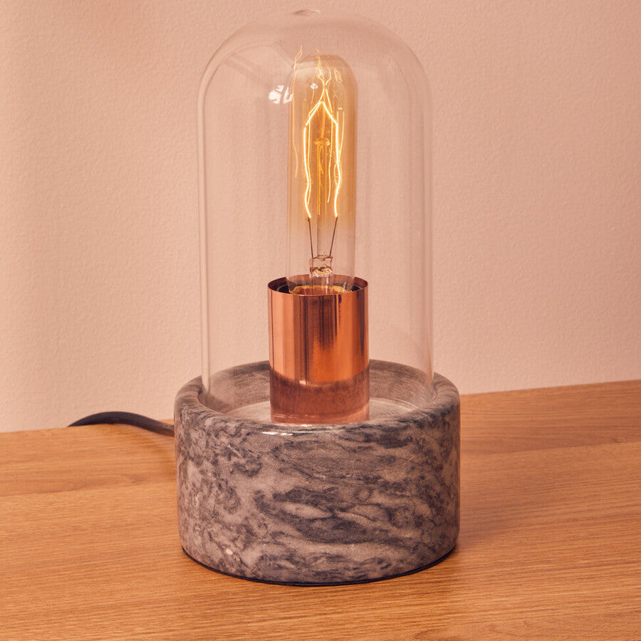 Bell Lamp with Black Marble Base | Lamonte