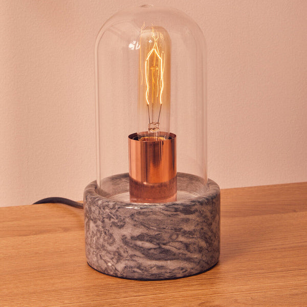 Bell Lamp with Black Marble Base | Lamonte