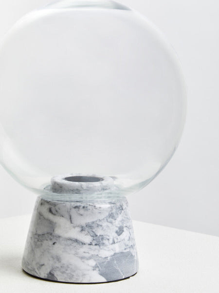 Lamonte Globe Lamp with Grey Marble Base