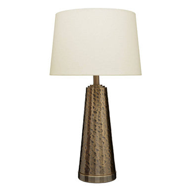 Antique Brass Finish Table Lamp with Cream Shade | Spiridon