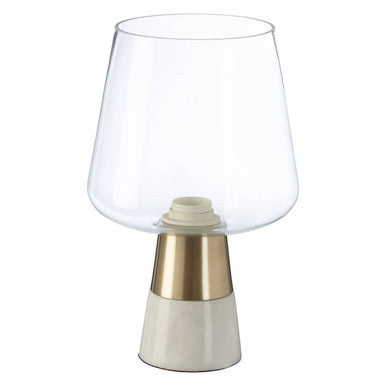 Table Lamp with Marble Base and Glass Shade | Sebah