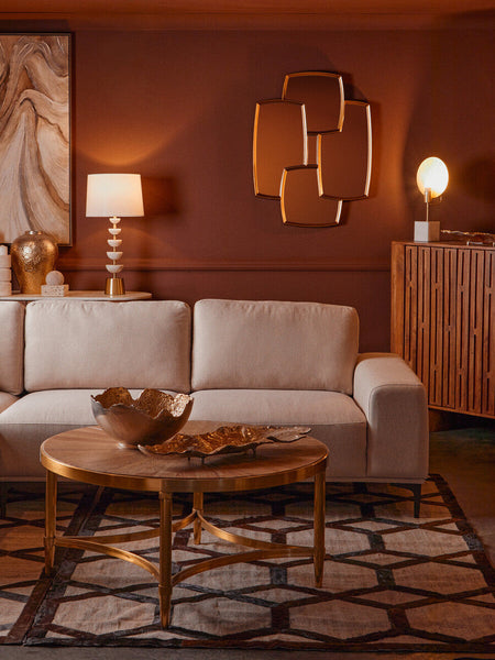 Table Lamp with White Marble Base | Saramis