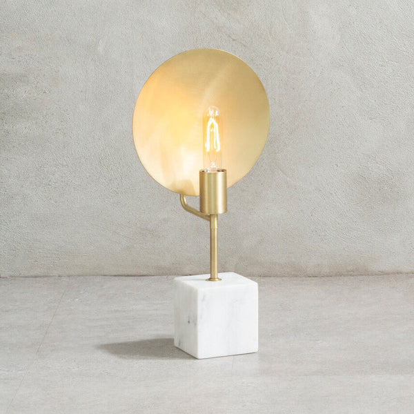 Table Lamp with White Marble Base | Saramis