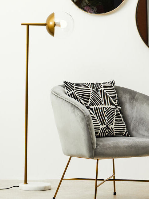 Gold Finish Metal Floor Lamp | Revive