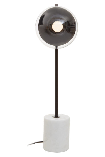 Black Finish Metal Table Lamp with Marble Base | Revive