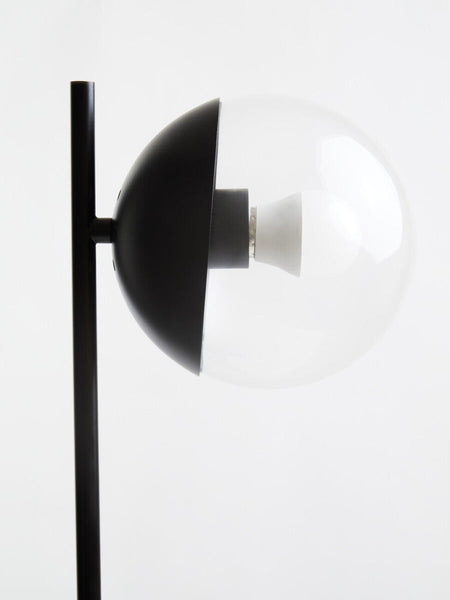 Black Finish Metal Table Lamp with Marble Base | Revive