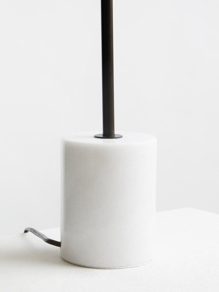 Black Finish Metal Table Lamp with Marble Base | Revive