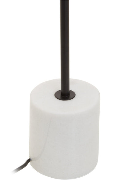 Black Finish Metal Table Lamp with Marble Base | Revive