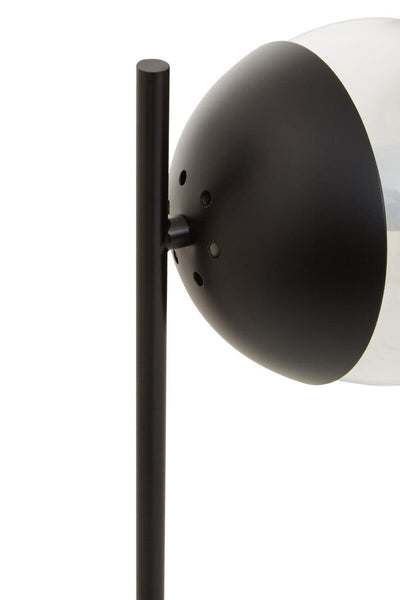 Black Finish Metal Table Lamp with Marble Base | Revive
