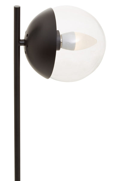 Black Finish Metal Table Lamp with Marble Base | Revive