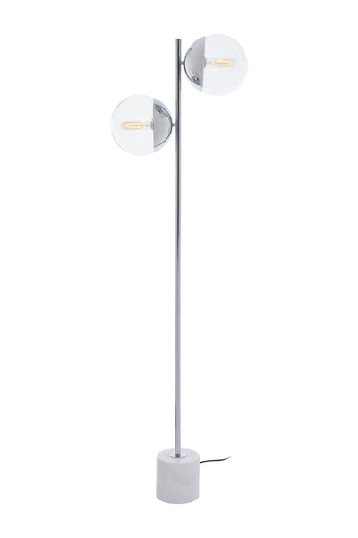 Chrome Finish 2 Light Floor Lamp | Revive
