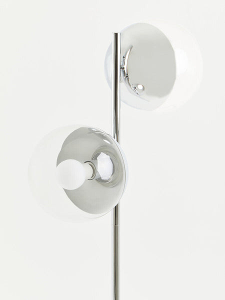 Chrome Finish 2 Light Floor Lamp | Revive