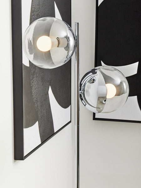 Chrome Finish 2 Light Floor Lamp | Revive