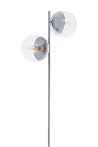 Chrome Finish 2 Light Floor Lamp | Revive