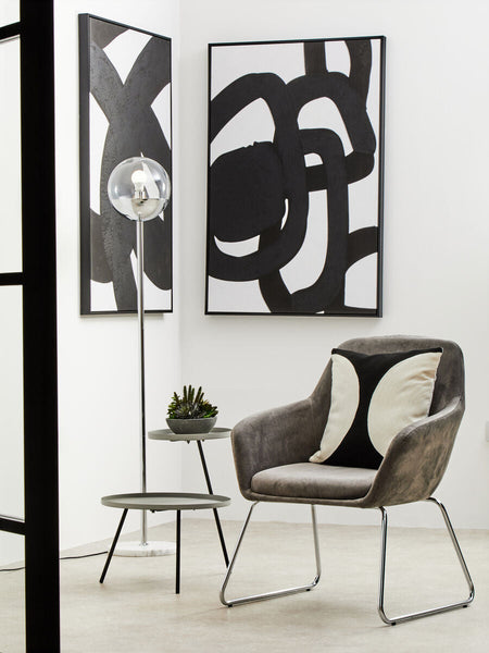 Chrome Finish Metal Floor Lamp | Revive
