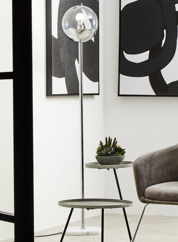 Chrome Finish Metal Floor Lamp | Revive