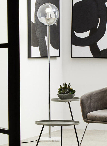 Chrome Finish Metal Floor Lamp | Revive