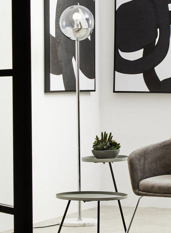 Chrome Finish Metal Floor Lamp | Revive