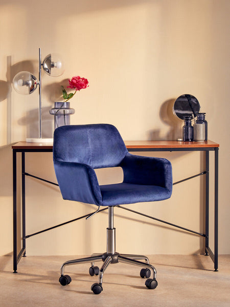 Two Light Chrome and White Marble Table Lamp | Revive