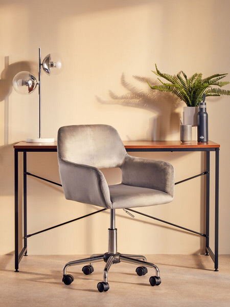 Two Light Chrome and White Marble Table Lamp | Revive