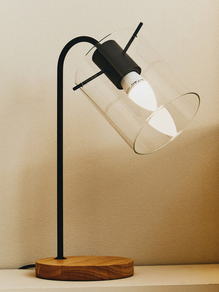 Matte Black Curved Table Lamp | Stockholm