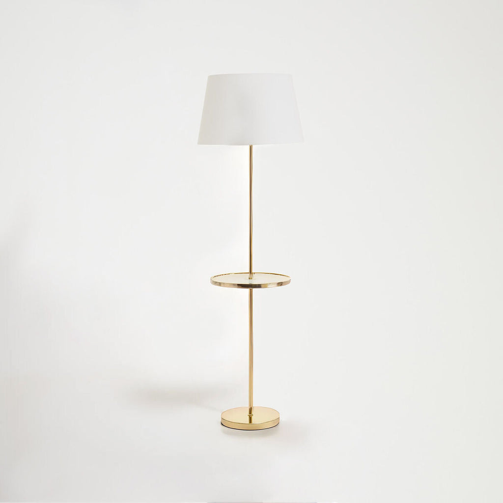 Shiny Brass Tapered Floor Lamp | Stockholm